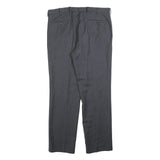 VALENTINO Mens Wool Grey Pinstripe Regular Fit Straight Leg Trousers W34 L32