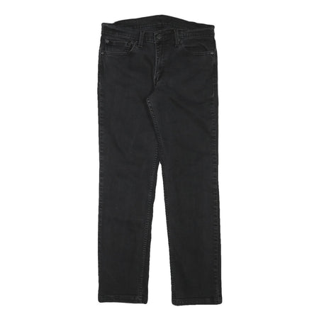 LEVI'S Mens Regular Black Denim Jeans W30 L28 Classic Cotton Blend Zip