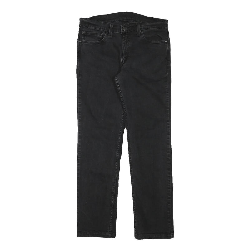 LEVI'S Mens Regular Black Denim Jeans W30 L28 Classic Cotton Blend Zip