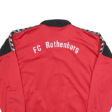 ERIMA Mens Red & Black Track Jacket L Polyester Blend Zip Sportswear FC