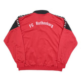 ERIMA Mens Red & Black Track Jacket L Polyester Blend Zip Sportswear FC