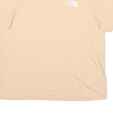 THE NORTH FACE Mens Beige Cotton Blend T-Shirt 2XL Short Sleeve Crew Neck Logo