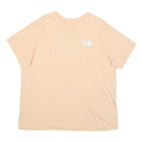 THE NORTH FACE Mens Beige Cotton Blend T-Shirt 2XL Short Sleeve Crew Neck Logo