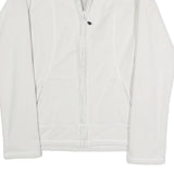 THE NORTH FACE Womens White Softshell Jacket S Polyester Blend Zip Casual