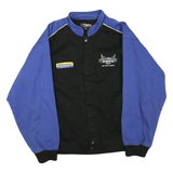 TMR Mens Blue & Black Worker Cotton Blend Zip Jacket 2XL Utility Workwear