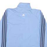 ADIDAS Womens Blue Lightweight Zip Jacket L Polyester Blend Plain Sportswear