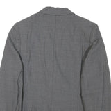 SPORTMAX Womens Grey Wool Blazer Jacket M Woven Tailored Button Closure