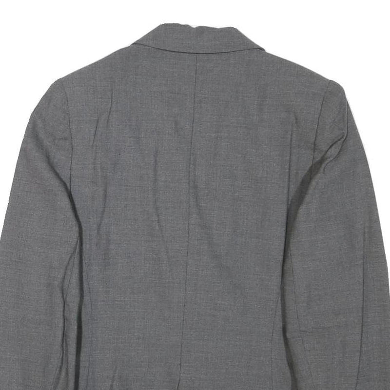 SPORTMAX Womens Grey Wool Blazer Jacket M Woven Tailored Button Closure