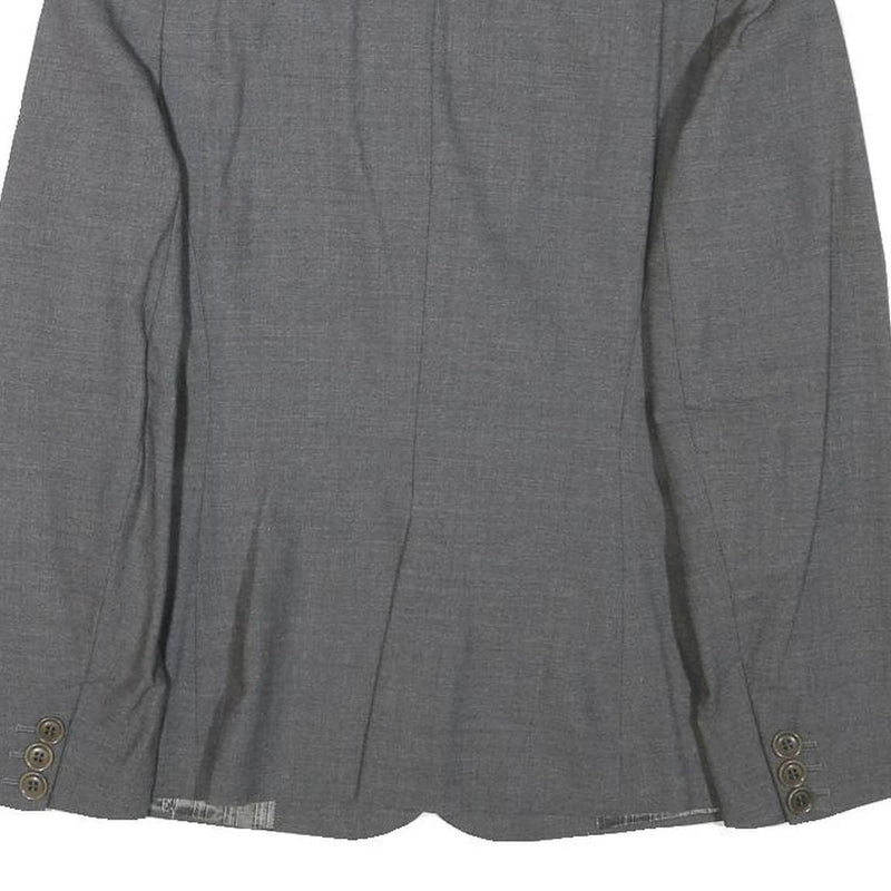 SPORTMAX Womens Grey Wool Blazer Jacket M Woven Tailored Button Closure