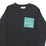 ADIDAS Mens Black EQT Long Sleeve Crew Neck Graphic T-Shirt M