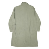 ZARA Womens Green Linen Blend Button Jacket L Plain Lightweight Stylish