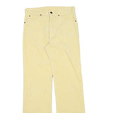 Mens Slim Beige Cotton Blend Corduroy Trousers W28 L29 Zip Closure Classic Fit