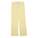 Mens Slim Beige Cotton Blend Corduroy Trousers W28 L29 Zip Closure Classic Fit