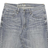 TEXAN Mens Denim Blue Casual Shorts L W32 Comfort Fit Cotton Blend