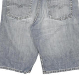 TEXAN Mens Denim Blue Casual Shorts L W32 Comfort Fit Cotton Blend