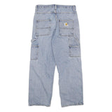 CARHARTT Mens Jeans Blue Regular Straight Denim Light W30 L27 Workwear Casual