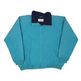 ST JOHNS BAY Mens Blue Bomber Jacket XL Polyester Blend Zip Plain Casual Outdoor