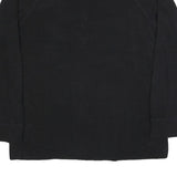 THE NORTH FACE Mens Black Plain Wool Blend Jumper Quarter Zip XL Outdoor Casual