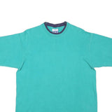 PRO SPIRIT Mens Green & Navy T-Shirt L Short Sleeve Crew Neck Cotton Blend
