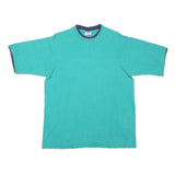 PRO SPIRIT Mens Green & Navy T-Shirt L Short Sleeve Crew Neck Cotton Blend