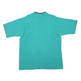 PRO SPIRIT Mens Green & Navy T-Shirt L Short Sleeve Crew Neck Cotton Blend