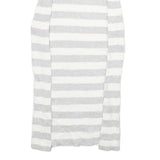 IT'S OUR TIME Womens White & Grey Patterned Jumper Roll Neck Basic Knit S