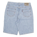 RESQUE Mens Denim Blue Casual Shorts L W30 Cotton Blend Relaxed Fit