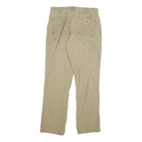 CARHARTT Mens Relaxed Beige Cotton Blend Zip Trousers W32 L31 Workwear Utility