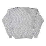 THE FOX Mens Grey Jumpers Patterned Crew Neck Basic Knit XL Wool Warm Casual