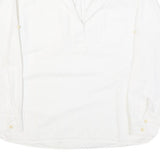 GAP Womens White Cotton Blend Shirt Long Sleeve Collared S Classic Casual