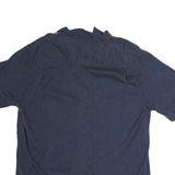 ISLAND REPUBLIC Mens Blue Cotton Shirt 2XL Embroidered Button Short Sleeve