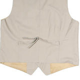 Mens Beige Smart Button Jacket M Polyester Blend Plain Waistcoat Formal