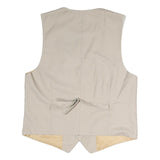 Mens Beige Smart Button Jacket M Polyester Blend Plain Waistcoat Formal