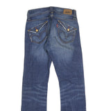LEVI'S Womens Regular Fit Blue Denim Straight Jeans W28 L30 Classic Cotton Zip