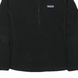PATAGONIA Womens Black Plain Pullover Round Neck Basic Knit S Fleece Jumper