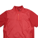 NIKE Mens Red 1/4 Zip L Polyester Sports Sweatshirt