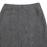 VERSACE Womens Grey Mini Polyester Skirt Embossed Pattern Size S Designer