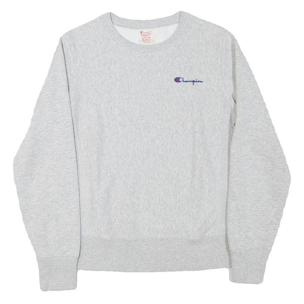 CHAMPION Mens Grey Crew Neck M Cotton Blend Pullover Sweatshirt