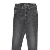 LEVI'S 721 High Rise Skinny Womens Jeans Black Slim Denim Medium W26 L28