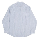 NAUTICA Mens Blue Striped Cotton Shirt XL Button Down Casual Classic