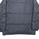 KAPPA Mens Navy Blue Jacket L Zip Puffer Lightweight Logo Tape Sport Casual