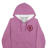 NIKE Womens Purple Pullover Hoodie L Cotton Blend Zip Up Casual Sweatshirt