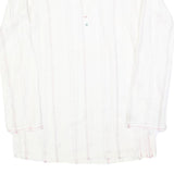 O'NEILL Womens White Long Sleeve V-Neck Cotton Blend Top L Casual