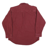 FIELD & STREAM Mens Maroon Cotton Blend Shirt L Casual Workwear Button Pocket