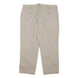 NAUTICA Mens Beige Cotton Blend Regular Straight Trousers W36 L25 Classic Casual