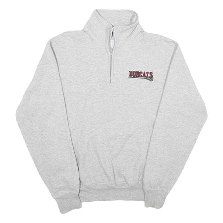 CHAMPION Mens Grey Bobcats 1/4 Zip M Sweatshirt Athletic Sportswear