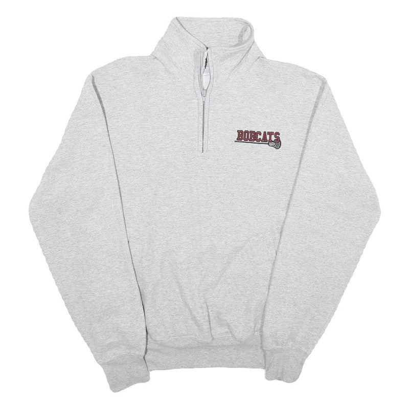 CHAMPION Mens Grey Bobcats 1/4 Zip M Sweatshirt Athletic Sportswear