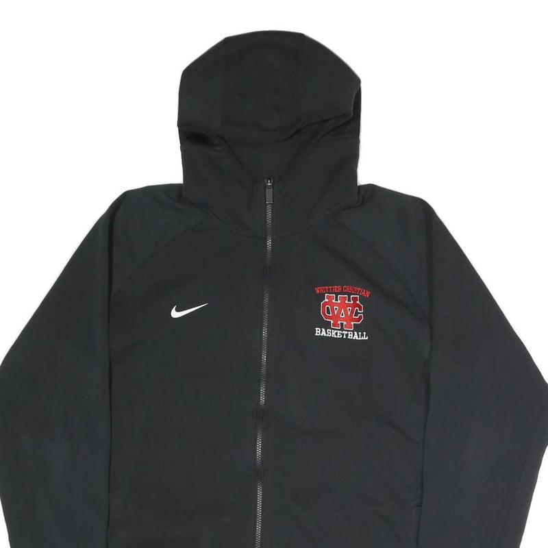 NIKE Mens Black Whittier Christian Basketball Full Zip Hoodie XL Sportswear