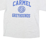 PORT & COMPANY Mens Grey Carmel Greyhounds Graphic T-Shirt M Short Sleeve Crew