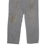 CARHARTT Mens Cotton Blend Grey Relaxed Fit Straight Trousers W30 L25 Workwear
